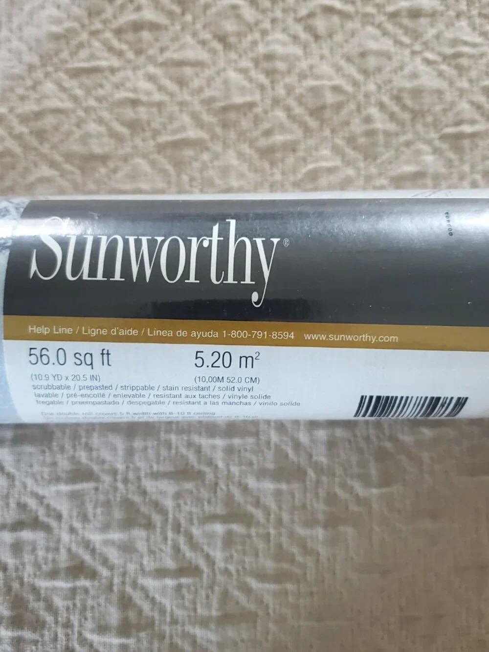 Vtg Sunworthy Full Double Roll Wallpaper 56 Sq Ft Seashell Pattern Still Wrapped